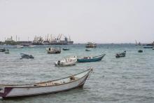 Bateaux de pêche dans le port de Berbera le 21 juillet 2018.