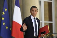 Le ministre des Comptes publics Gérald Darmanin sort de l'Élysée à Paris, le 18 juillet 2018