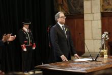 Le président catalan Quim Torra prête serment à Barcelone, le 2 juin 2018