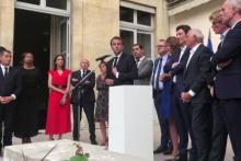 Capture d'écran d'une vidéo de l'allocution d'Emmanuel Macron devant les députés de sa majorité le 24 juillet 2018 à Paris