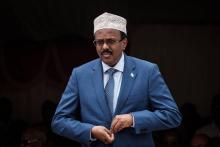 Le président somalien Mohamed Abdullahi Farmajo à Djibouti, le 05 juillet 2018