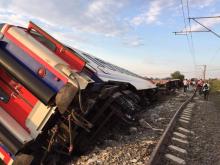 Déraillement d'un train de passagers dans la région de Tekirdag, dans le nord-ouest de la Turquie, le 8 juillet 2018