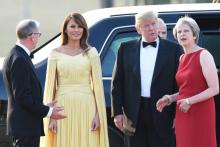 Le président américain Donald Trump et la Première ministre britannique Theresa May, à Bruxelles le 11 juillet 2018