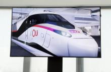 Le "TGC du futur" est présenté au siège de la SNCF, à La Plaine Saint-Denis, le 26 juillet 2018