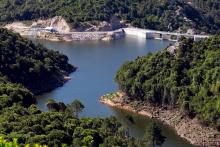 Le barrage EDF de Rizzanese, près de Sainte-Lucie-de-Tallano, en Corse