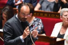 Le Premier Ministre français Edouard Philippe répond aux questions des députés à l'Assemblée Nationale le 3 juillet 2018