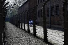 Vue du site de l'ancien camp d'extermination nazi d'Auschwitz-Birkenau, le 12 avril 2018