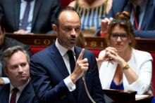 Le Premier ministre français Edouard Philippe répond aux questions des députés, le 24 juillet 2018, à l'Assemblée Nationale