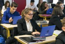 Des élèves d'un lycée de Bischwiller, équipés en octobre 2017 d'ordinateurs portables