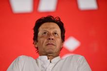L'opposant politique pakistanais Imran Khan, candidat à la présidentielle, lors d'un meeting de campagne, le 21 juillet 2018 à Islamabad