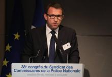 David Le Bars, secrétaire général du syndicat des commissaires de la police nationale (SCPN) à Levallois-Perret le 04 avril 2018