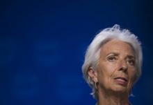 La directrice du FMI, Christine Lagarde, lors d'une conférence de presse à Washington, le 14 juin 2018