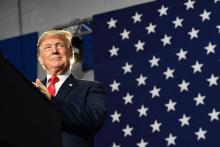 Le président américain Donald Trump, le 4 août 2018 à Lewis Center, dans l'Ohio