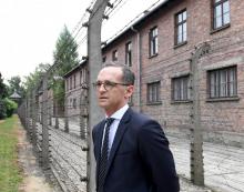 Le chef de la diplomatie allemande Heiko Maas visite le 20 août 2018 l'ancien camp d'Auschwitz, en Pologne