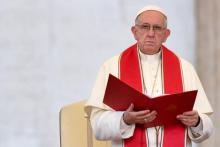 Le pape François place Saint-Pierre au Vatican le 31 juillet 2018