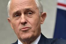 Le Premier ministre australien Malcolm Turnbull à Canberra, le 23 août 2018