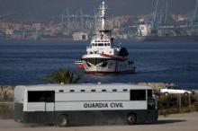 Le bateau de l'ONG Proactiva Open Arms arrive à Algésiras avec 87 migrants à bord, le 9 août 2018