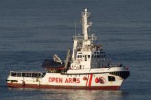 Le navire de l'ONG espagnole Proactiva Open Arms arrivant à Algéciras le 9 août 2018