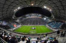 Au Stade vélodrome de Marseille le 12 avril 2018 lors d'une rencontre entre l'Olympique de Marseille et le RB Leipzig