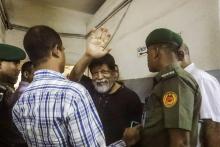 Le photographe de presse bangladais Shahidul Alam, en détention pour "propos provocateurs", à l'hôpital de Dacca le 8 août 2018