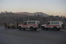 Des ambulances à Kaboul le 21 janvier 2018