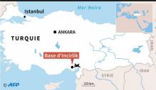 Localisation de la base d'Incirlik, principale base aérienne de l'Otan en Turquie