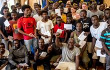 42 migrants soudanais arrivés à Lille en juillet ont obtenu le 03 août 2018 le statut de réfugiés, à Lille
