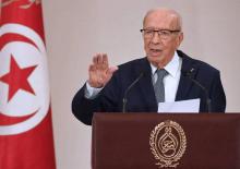 Le président tunisien Béji Caïd Essebsi à Carthage près de Tunis, le 20 mars 2018