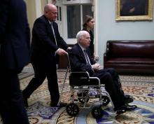 Le sénateur américain John McCain le 14 novembre 2017 à Arlington, en Virginie