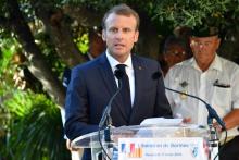 Emmanuel Macron à Bormes-les-Mimosas, le 17 août 2018