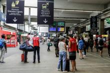 L'aide aux voyageurs, Gare Montparnasse à Paris le 30 juillet 2018