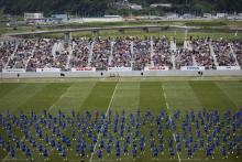 Le stade de Kamaishi, inauguré le 19 août 2018, accueillera le Mondial de rugby