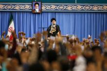 Le guide suprême d'Iran, l'ayatollah Ali Khamenei à Téhéran, le 13 août 2018