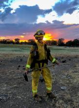 L'incendie baptisé "Holy Fire", à 120km au sud-est de Los Angeles, le 8 août 2018