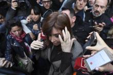 L'ancienne présidente argentine Cristina Kirchner se rend au tribunal de Buenos Aires, le 13 août 2018