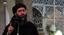 Capture d'écran d'une vidéo diffusée le 5 juillet 2014 par l'organe de propagande du groupe jihadiste Etat islamique (EI) Al-Fourqane qui dit montrer le leader de cette organisation Abou Bakr al-Baghd