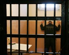Un détenu dans sa cellule, le 21 mars 2007 en Mordavie, à 650 km à l'est de Moscou