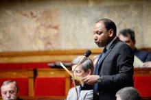 Le député de La Réunion Thierry Robert à l'Assemblée le 16 juillet 2013 à Paris