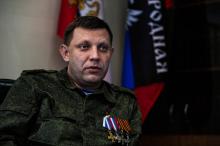 Le dirigeant des séparatistes prorusses de l'est de l'Ukraine Alexandre Zakhartchenko, lors d'un entretien à Donetskle 8 avril 2015