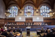 Ouverture d'une audience à la Cour internationale de Justice (CIJ) à La Haye, le 4 mai 2015