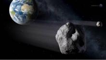 Vue d'artiste d'un astéroïde s'approchant de la Terre.