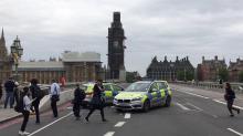 Localisation du Parlement britannique à Londres, où plusieurs piétons ont été blessés par le conducteur d'une voiture mardi