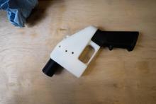 Une arme imprimée en 3D, photographiée à Austin, au Texas, le 1er août 2018. Un Texan a remis en ligne le 28 août 2018 des plans pour imprimer des armes à feu en 3D, mais en les faisant payer cette fo