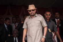 Le Premier ministre éthiopien, Abiy Ahmed, à Djibouti, le 5 juillet 2018