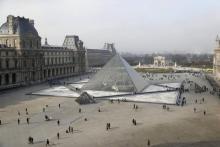 Vue de Paris, avec le Champ-de-Mars et la tour Eiffel, le 1er mai 2008