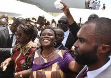 L'ancienne Première Dame de Côte d'Ivoire Simone Gbagbo après avoir été libérée le 08 août 2018, à Abidjan, en Côte d'Ivoire