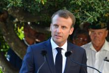 Emmanuel Macron à Bormes-les-Mimosas, le 17 août 2018