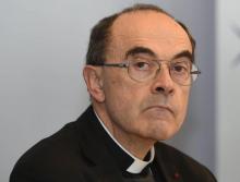 Photo d'archives du cardinal Philippe Barbarin, archevêque de Lyon, à Lourdes, le 15 mars 2016