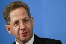 (FILES) In this file photo taken on April 12, 2018 The head of the German Federal Office for the Protection of the Constitution (Bundesamt fuer Verfassungsschutz) Hans-Georg Maassen looks on during a 