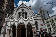 La cathédrale catholique de l'Immaculée Conception à Hong Kong dimanche 23 septembre 2018